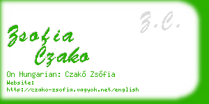 zsofia czako business card