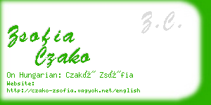 zsofia czako business card
